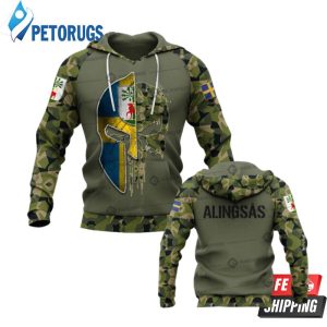 Spartan Alingsas Sweden Camo Army 3D Hoodie