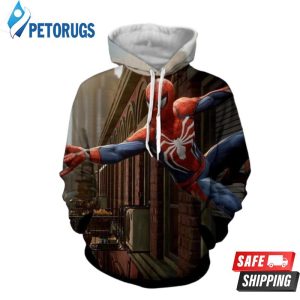 Spiderman In Action 3D Hoodie