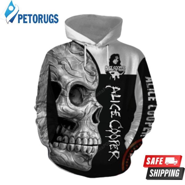 Sugar Skull Alice Cooper Men And Women Sugar Skull Alice Cooper Rock Alice Cooper 3D Hoodie