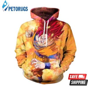 Super Saiyan God Goku 3D Hoodie