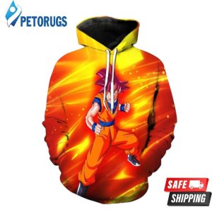 Super Saiyan God Goku Battle Of Gods Dragon Ball Z 3D Hoodie