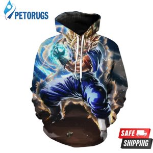 Super Saiyan Vegito Final Kamehameha Dragon Ball 3D Hoodie