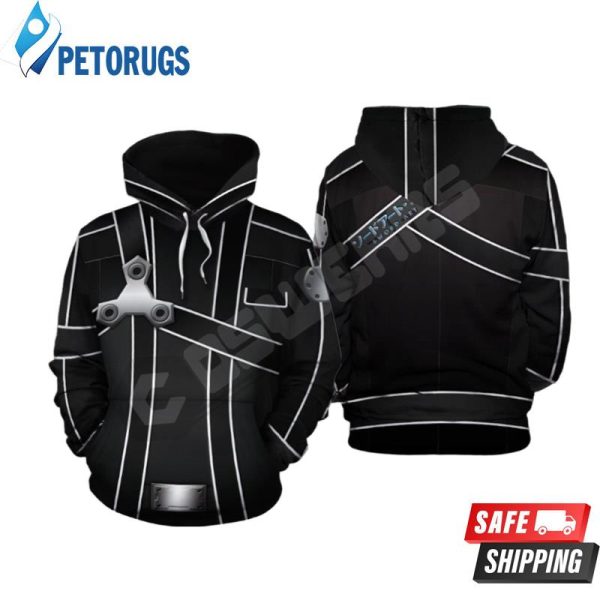 Swoword Art Online Kirito Inspired 3D Hoodie