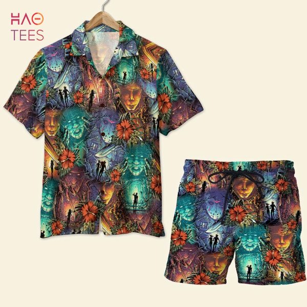 [THE BEST] Horror Movie Film Hawaiian Shirt And Men Beach Shorts