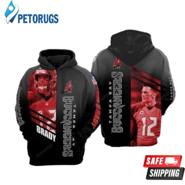 Tampa Bay Buccaneers Brady Number 12 3D Hoodie