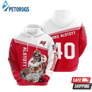 Tampa Bay Buccaneers Mike Alstott Number 40 3D Hoodie