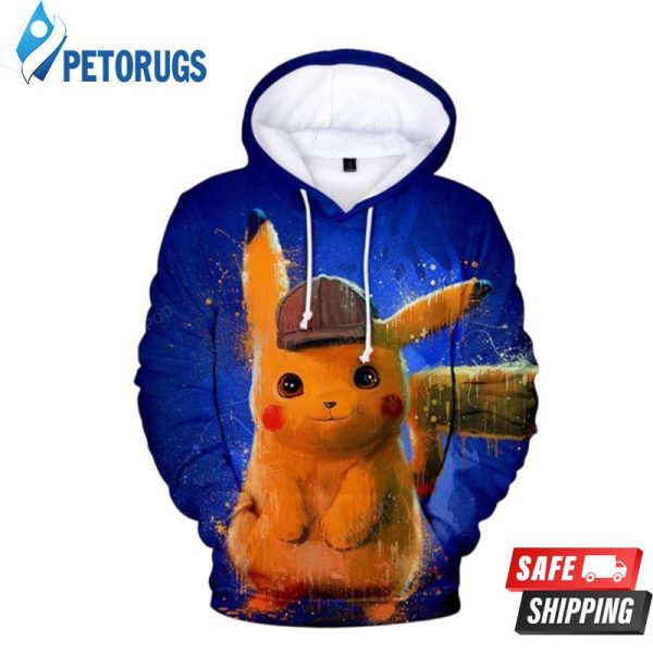 Teen Pokmon Detective Pikachu 3D Hoodie