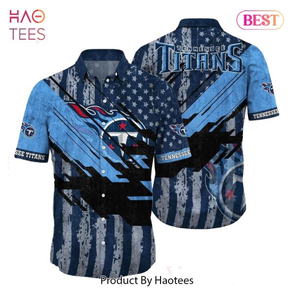 Tennessee Titans NFL Football Hawaiian Shirt Short American Flag Print This Summer Gift For Fans