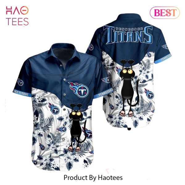 Tennessee Titans NFL Hawaiian Shirt Black Cat Graphic 3D Printed Hawaii Shirt Short Fan Ever