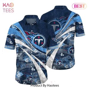 Tennessee Titans NFL Summer Hawaiian Shirt Floral Pattern Graphic For Football NFL Enthusiast