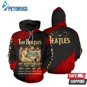 The Beatles 60Th Anniversary 1960 2020 And Up The Beatles 60Th Anniversary 1960 2020 The Beatles 3D Hoodie