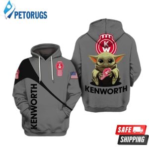 The Mandalorian Baby Yoda Holding Kenworth 3D Hoodie