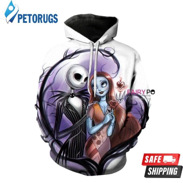 The Nightmare Before Christmas Jack Skellington Sally 3D Hoodie