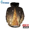 The Pattern Of The Golden Christmas Tree 3D Hoodie