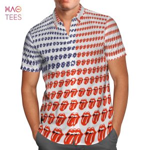 The Rolling Stones America Flag AOP Hawaiian Shirt