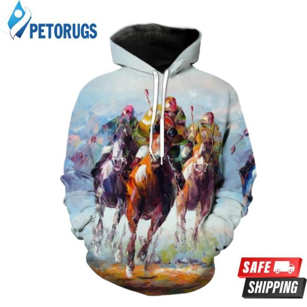 Thoroughbred Horse Triple Crown Clothing 3D Hoodie