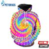 Tie Dye Hippy Life Pot Head Emoji 3D Hoodie