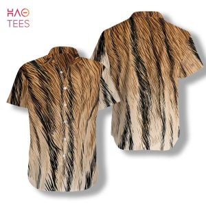 Tiger Strip Pattern Hawaiian Shirt