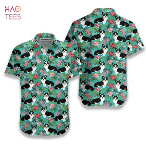 Tropical Floral Corgi Hawaiian Shirt