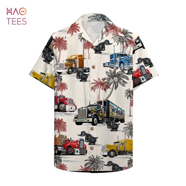 Truck With Duck Pattern Hawaiian Shirt