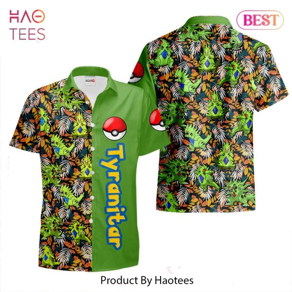 Tyranitar Hawaiian Shirts Custom Anime Merch Clothes for Men Women