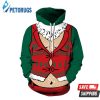 Ugly Christmas Belly Santa 3D Hoodie