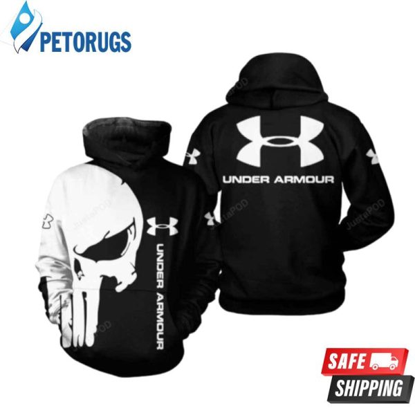 Under Armour Punisher Skull Black Men And Women Under Armour Punisher Skull Under Armour 3D Hoodie