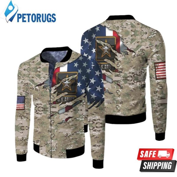 Us Flag Us Army Alled Style T Jersey Bomber Model 6390 3D Hoodie