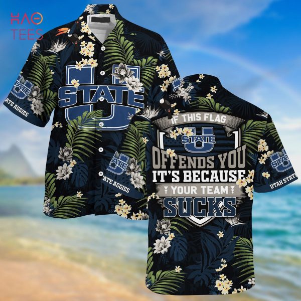 Utah State Aggies Summer Hawaiian Shirt And Shorts