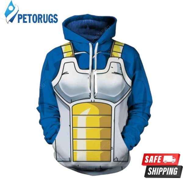 Vegeta Saiyan Armor Dragon Ball 3D Hoodie