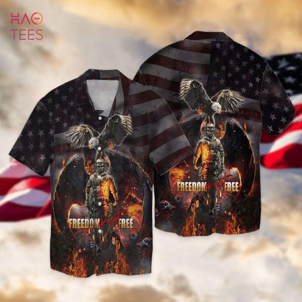 Veteran Eagle Freedom Free Americam Flag Gift Hawaiian Shirt