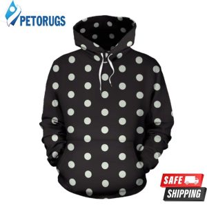 Vintage Black White Polka Dot Pattern 3D Hoodie