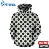 Vintage White Black Polka Dot Pattern 3D Hoodie