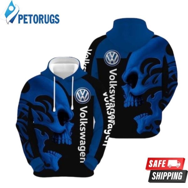 Volkswagen Skull Black Blue Volkswagen Volkswagen 3D Hoodie