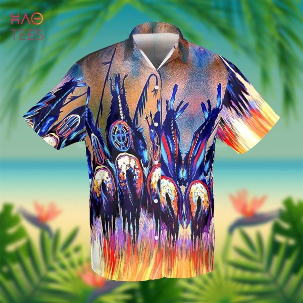 Warriors Native American Hawaiian Shirt 3D