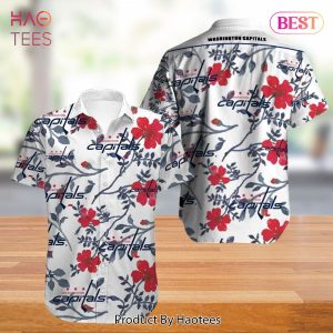 Washington Capitals Hawaiian Shirt Tropical Flowers summer for fans