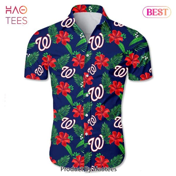 Washington Nationals Hawaiian Shirt Tropical flower gift for fans