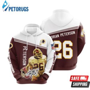 Washington Redskins Adrian Peterson 3D Hoodie