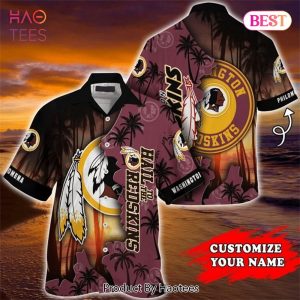 Washington Redskins Hawaiian Shirts tropical island personalized