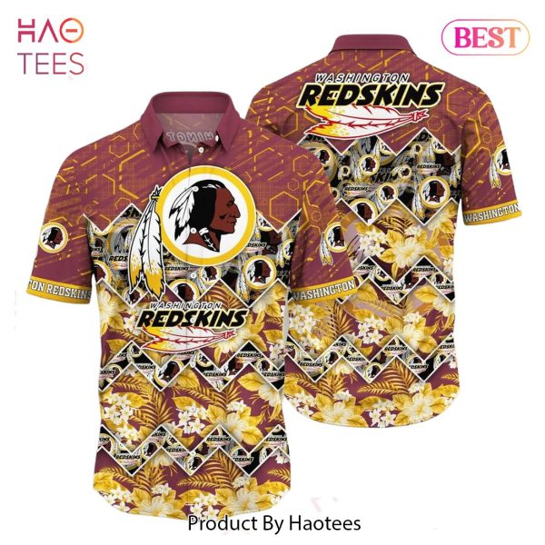 Washington Redskins NFL Hawaiian Shirt Graphic Tropical Pattern 3D Printed Beach Shirt Summer Gift For Fan