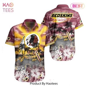 Washington Redskins NFL Hawaiian Shirt Tropical Pattern Summer For NFL Football Fans