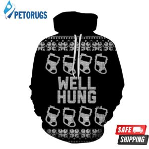 Well Hung Christmas Socks Men 3D Hoodie