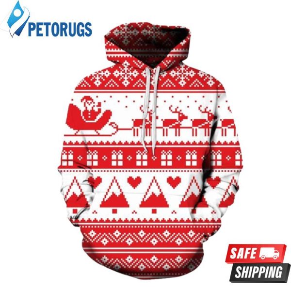 White Christmas 3D Hoodie