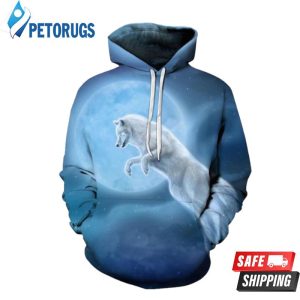 White Lf Blue Moon 3D Hoodie