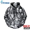 Womens All Horror Movie 3D Hoodie