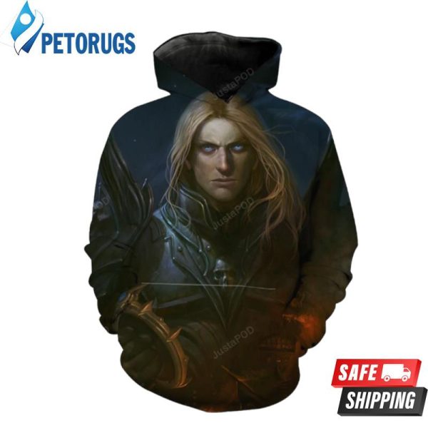 World Of Warcraft Arthas Unmasked Arthas 3D Hoodie