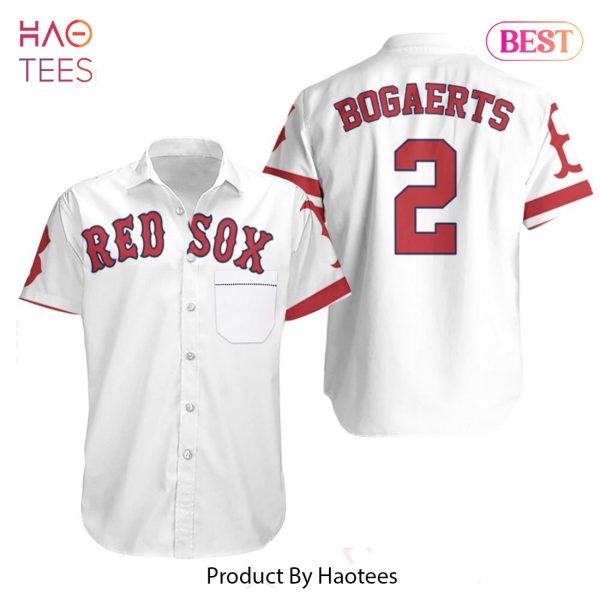 Xander Bogaerts Boston Red Sox Majestic Jersey Inspired Style Hawaiian Shirt Aloha Shirt for Men Women