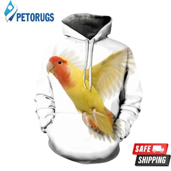 Yellow Flying Biword Face 3D Hoodie