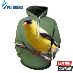 Yellow Sparrow Biword Face 3D Hoodie