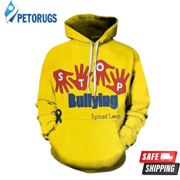 Yellow Stop Bullying 3D Hoodie